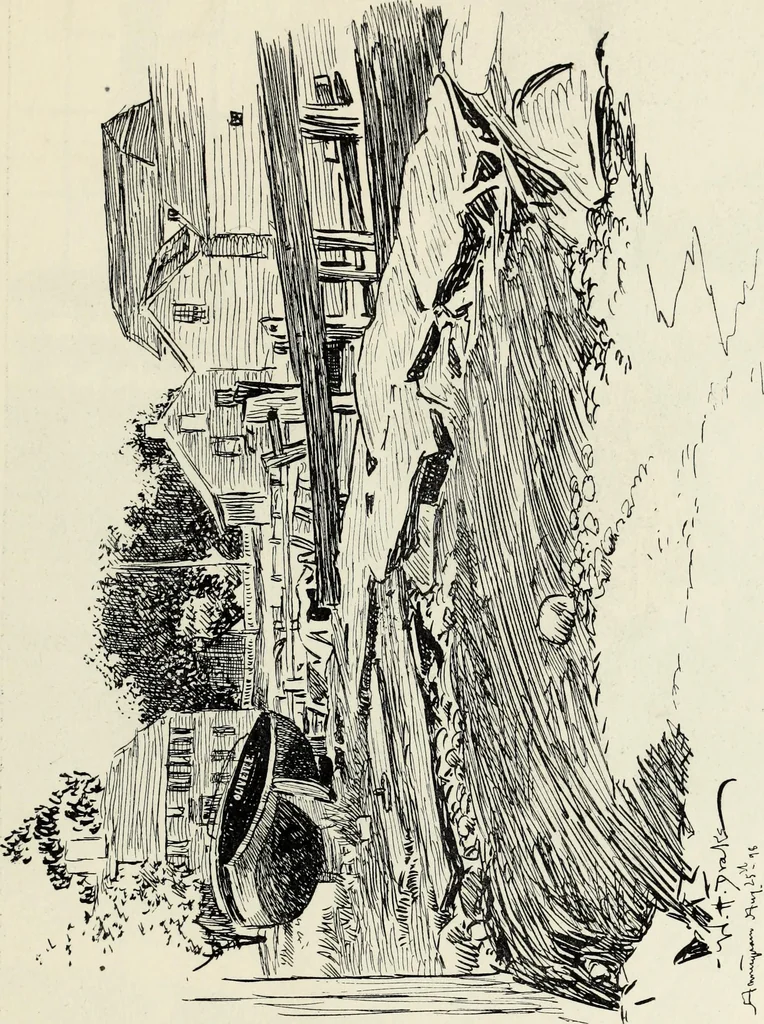 An illustration from Modern pen drawings: European and American;, 1901, leaf 199