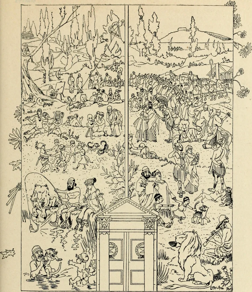 An illustration from Modern pen drawings: European and American;, 1901, leaf 215