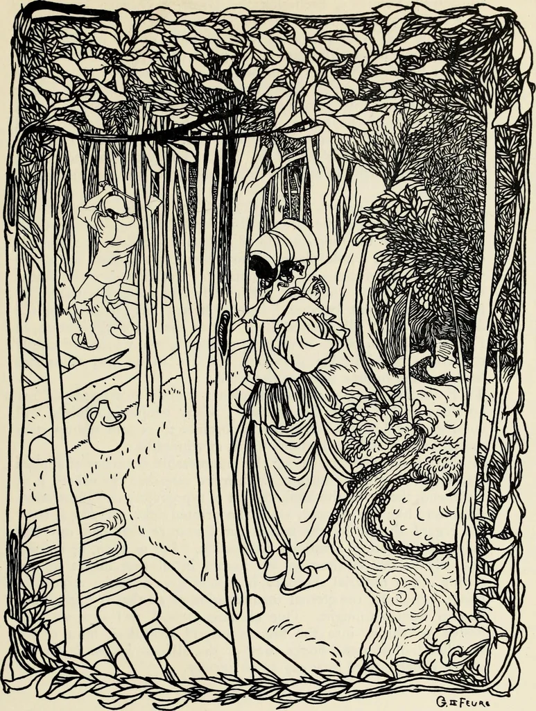 An illustration from Modern pen drawings: European and American;, 1901, leaf 230