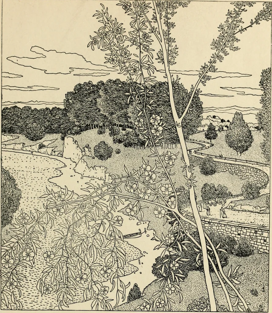 An illustration from Modern pen drawings: European and American;, 1901, leaf 236
