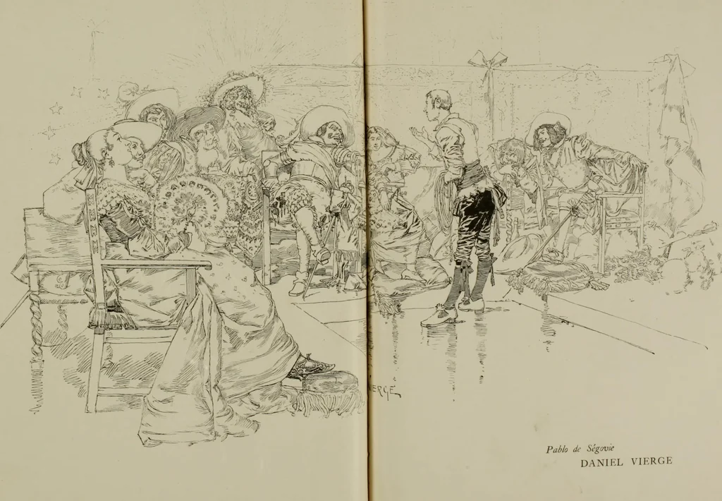 An illustration from Modern pen drawings: European and American;, 1901, leaf 245