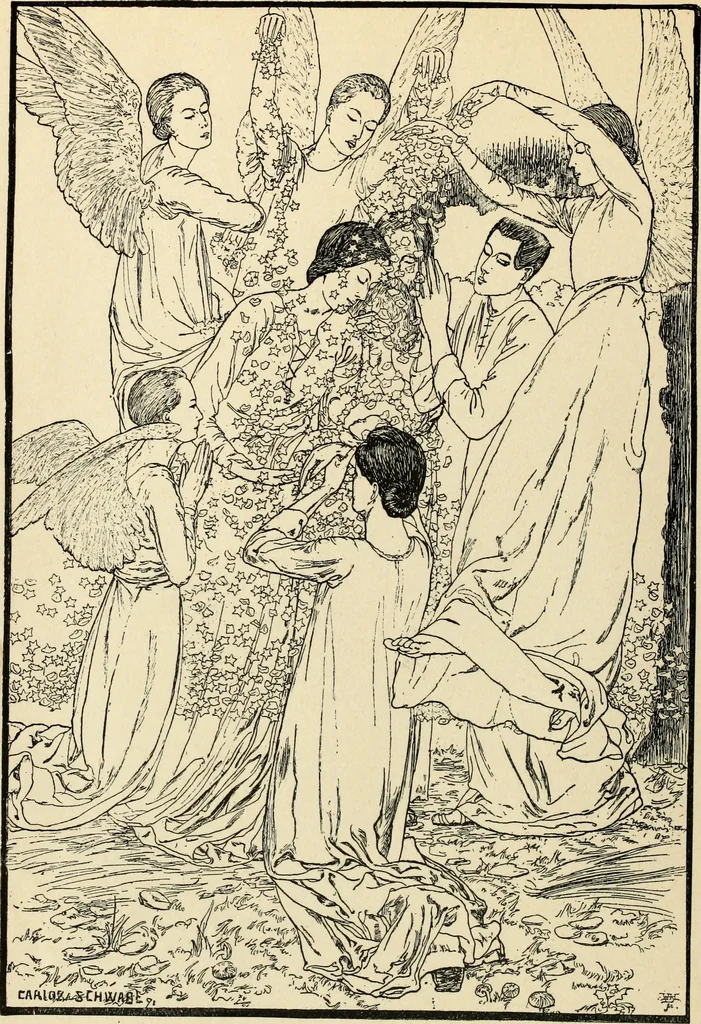 An illustration from Modern pen drawings: European and American;, 1901, leaf 256