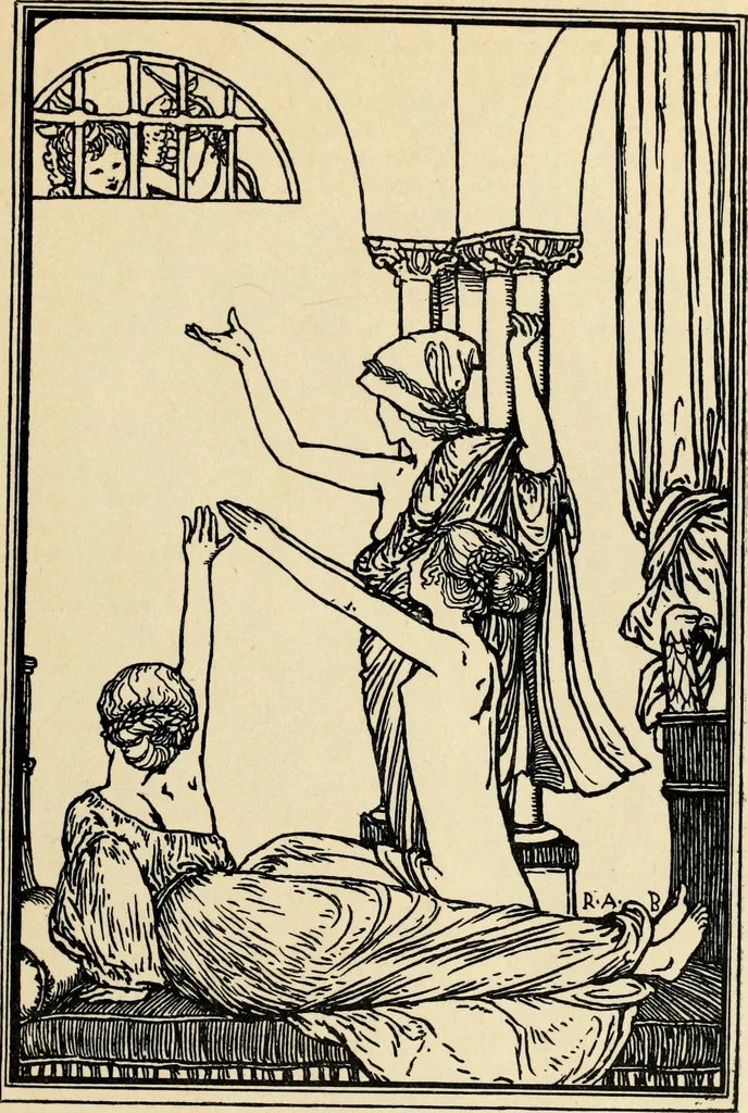 An illustration from Modern pen drawings: European and American;, 1901, leaf 34
