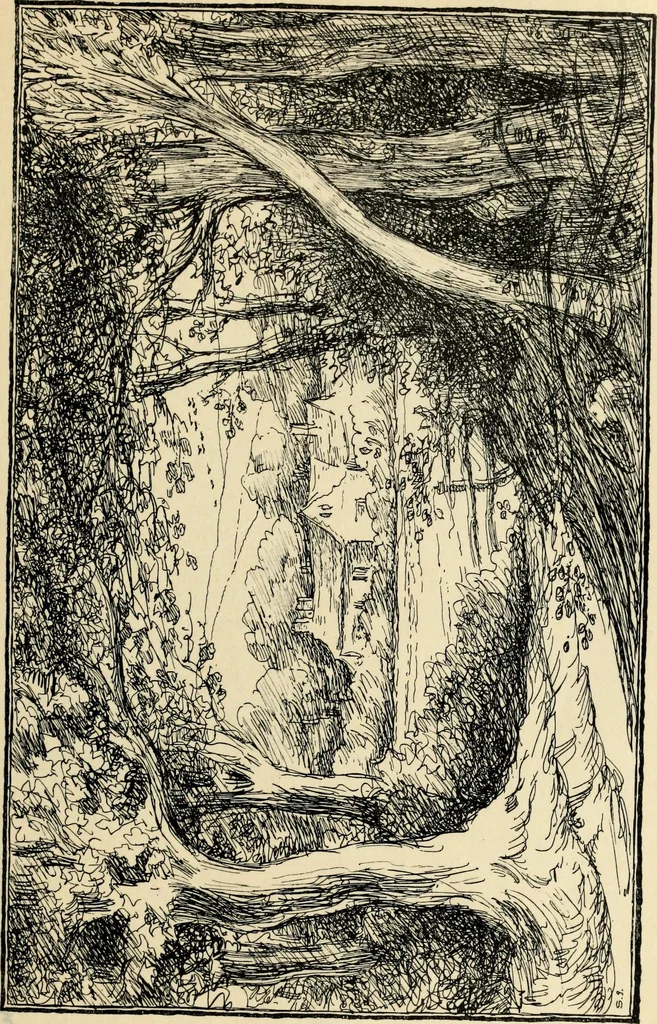 An illustration from Modern pen drawings: European and American;, 1901, leaf 66