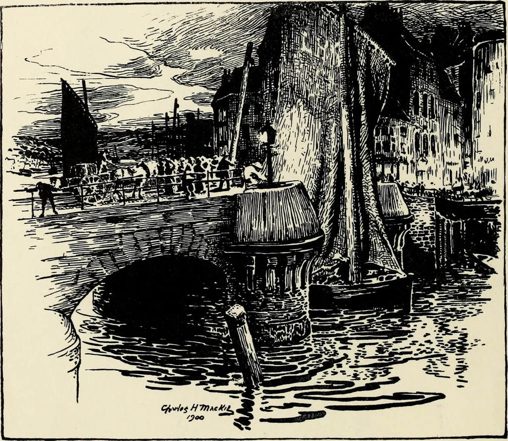 An illustration from Modern pen drawings: European and American;, 1901, leaf 78
