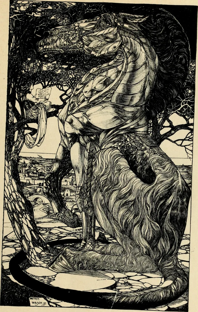 An illustration from Modern pen drawings: European and American;, 1901, leaf 83