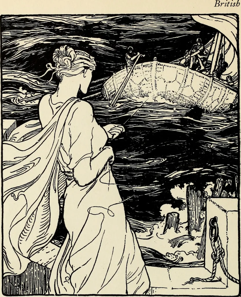 An illustration from Modern pen drawings: European and American;, 1901, leaf 96