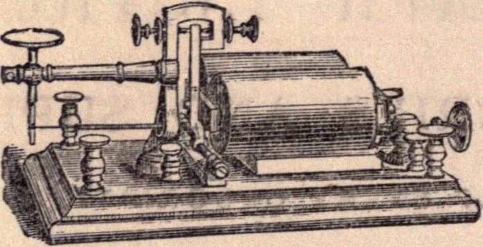An illustration from Modern practice of the electric telegraph. A handbook for electricians and operators, 1872, leaf 187