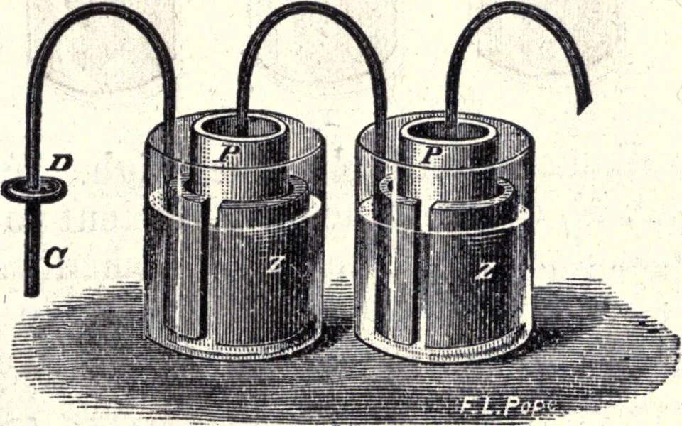 An illustration from Modern practice of the electric telegraph. A handbook for electricians and operators, 1872, leaf 22