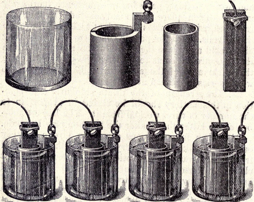 An illustration from Modern practice of the electric telegraph. A handbook for electricians and operators, 1872, leaf 25
