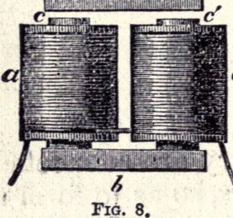 An illustration from Modern practice of the electric telegraph. A handbook for electricians and operators, 1872, leaf 29