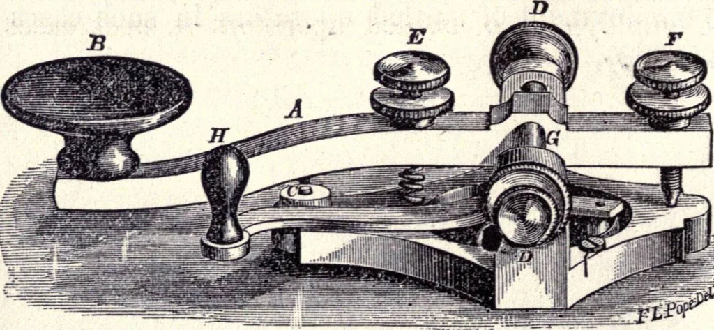 An illustration from Modern practice of the electric telegraph. A handbook for electricians and operators, 1872, leaf 35