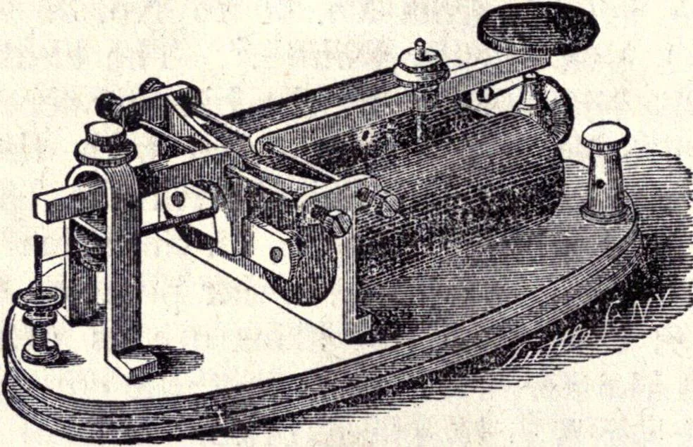 An illustration from Modern practice of the electric telegraph. A handbook for electricians and operators, 1872, leaf 43