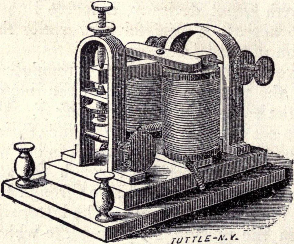 An illustration from Modern practice of the electric telegraph. A handbook for electricians and operators, 1872, leaf 43
