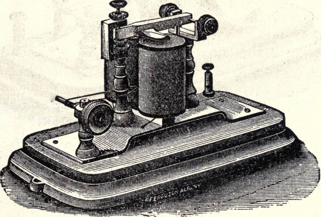 An illustration from Modern practice of the electric telegraph. A handbook for electricians and operators, 1872, leaf 44
