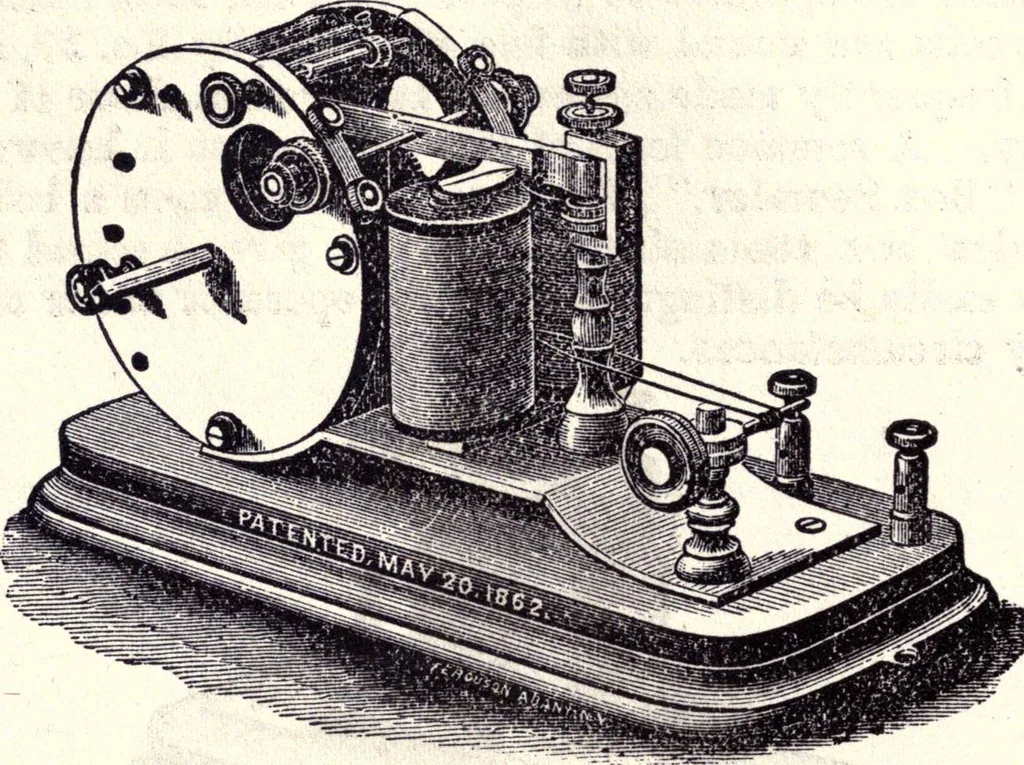 An illustration from Modern practice of the electric telegraph. A handbook for electricians and operators, 1872, leaf 45