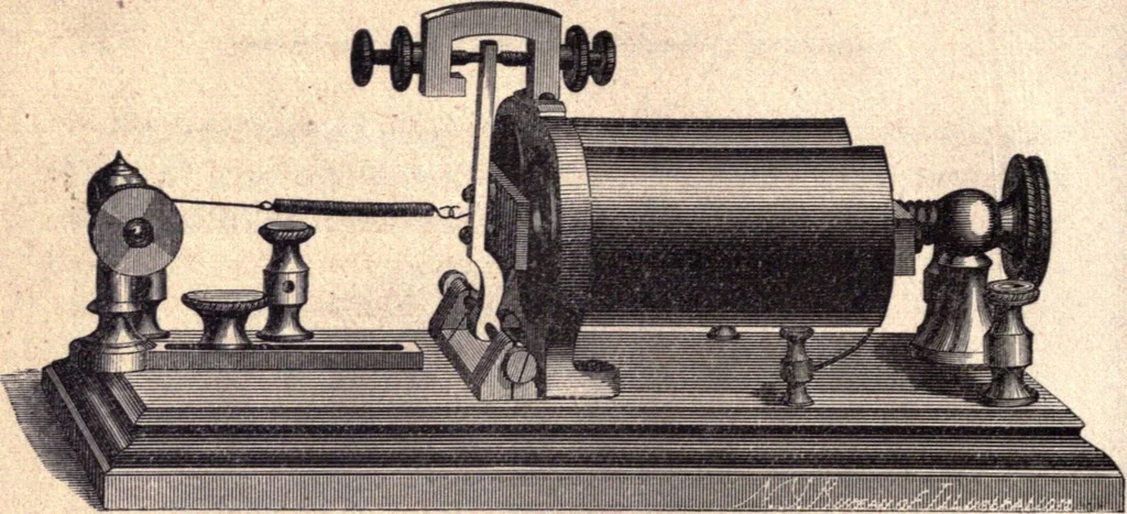 An illustration from Modern practice of the electric telegraph. A handbook for electricians and operators, 1872, leaf 47