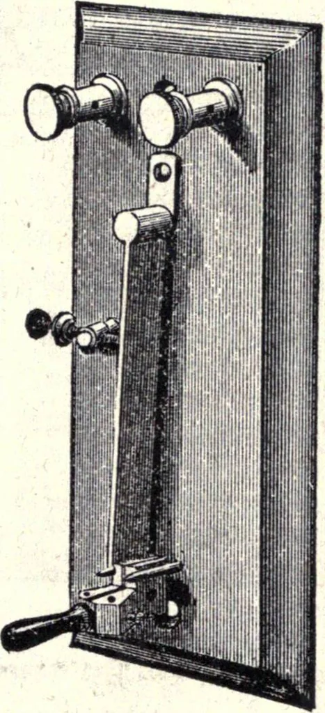 An illustration from Modern practice of the electric telegraph. A handbook for electricians and operators, 1872, leaf 52