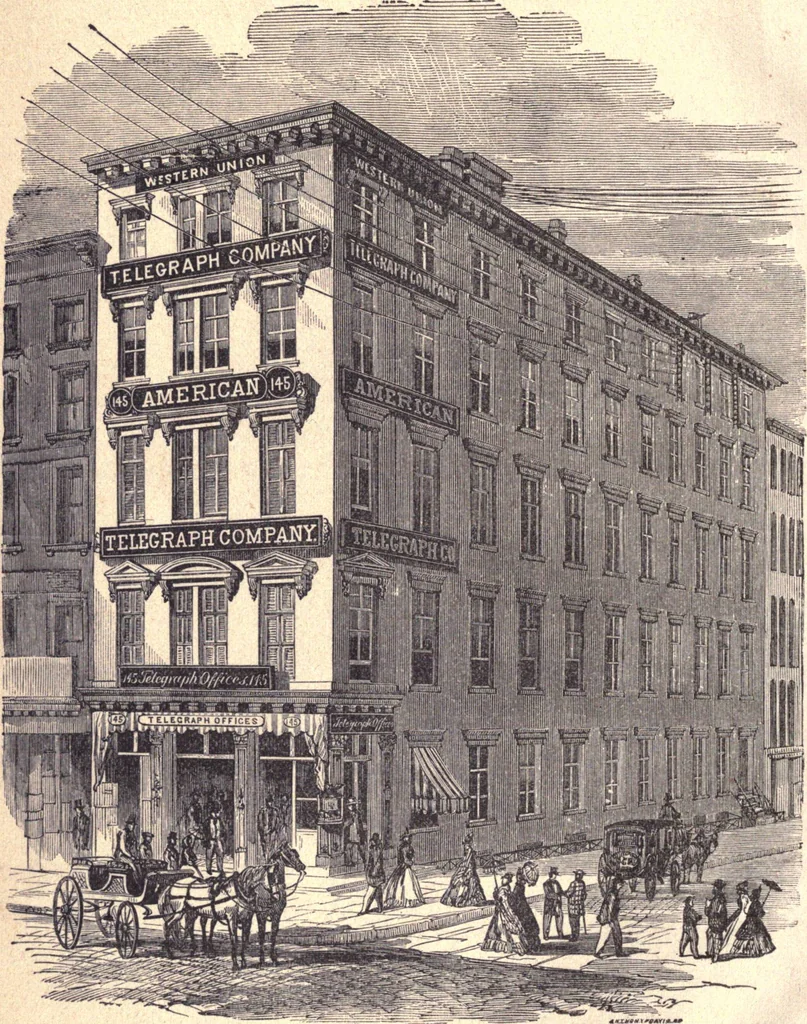 An illustration from Modern practice of the electric telegraph. A handbook for electricians and operators, 1872, leaf 7