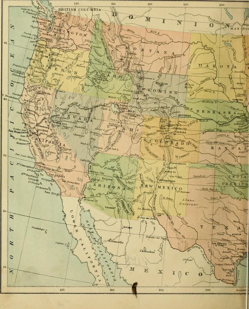 An illustration from Modern school geography and atlas, 1879, leaf 51