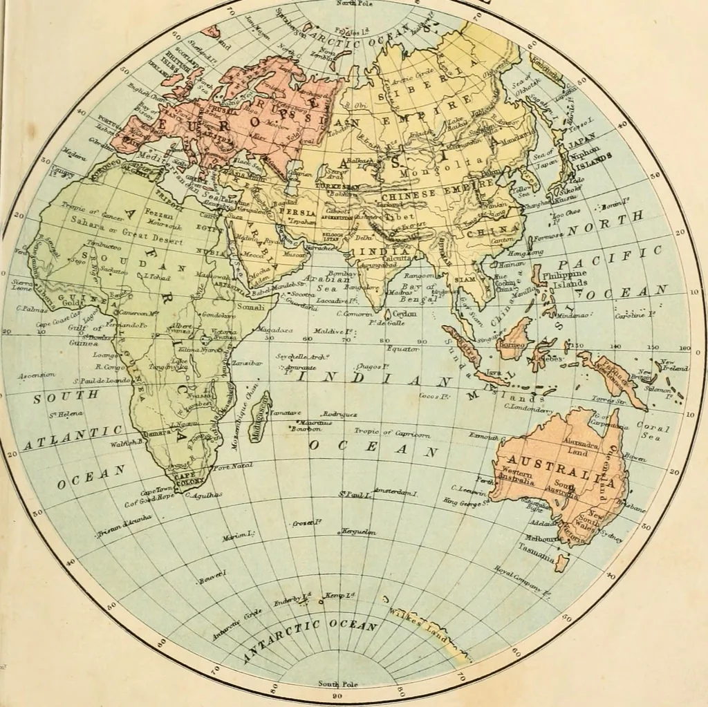 An illustration from Modern school geography and atlas, 1879, leaf 6