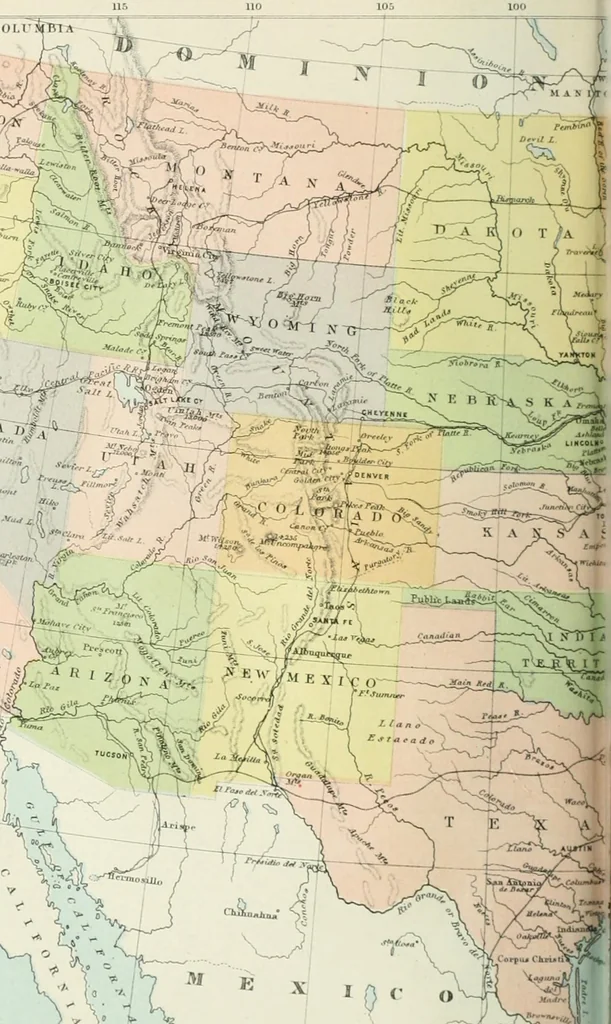 An illustration from Modern school geography and atlas, 1880, leaf 49