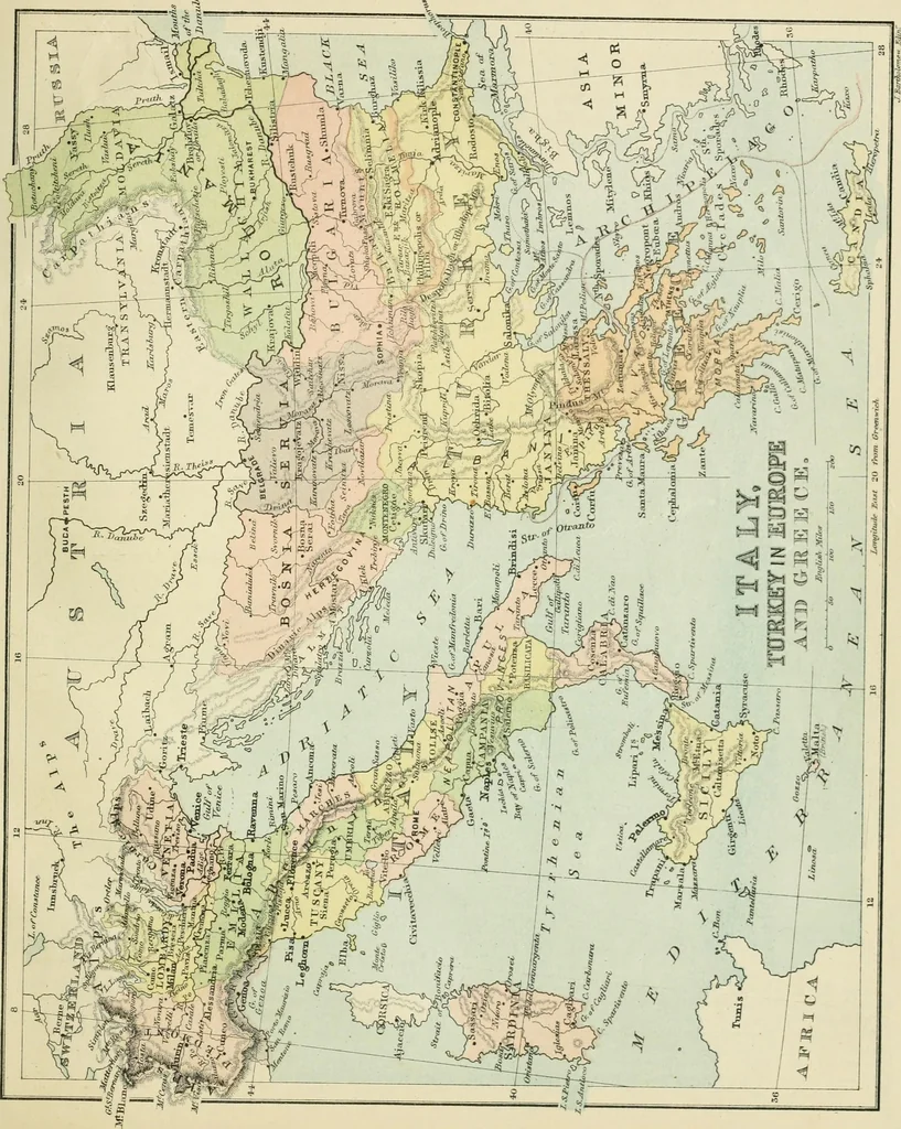 An illustration from Modern school geography and atlas, 1883, leaf 128