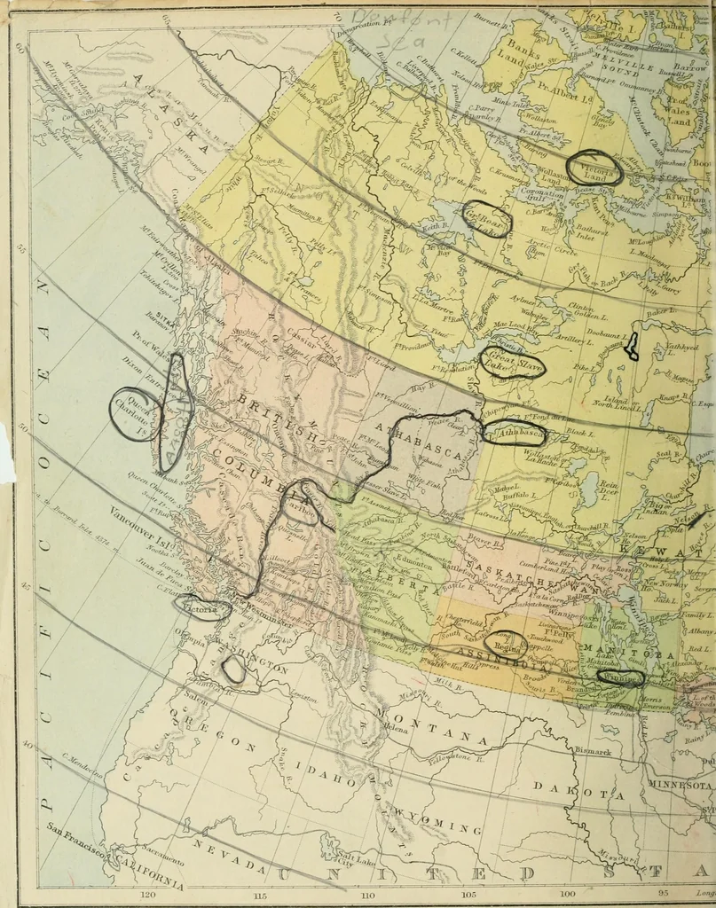 An illustration from Modern school geography and atlas, 1883, leaf 27