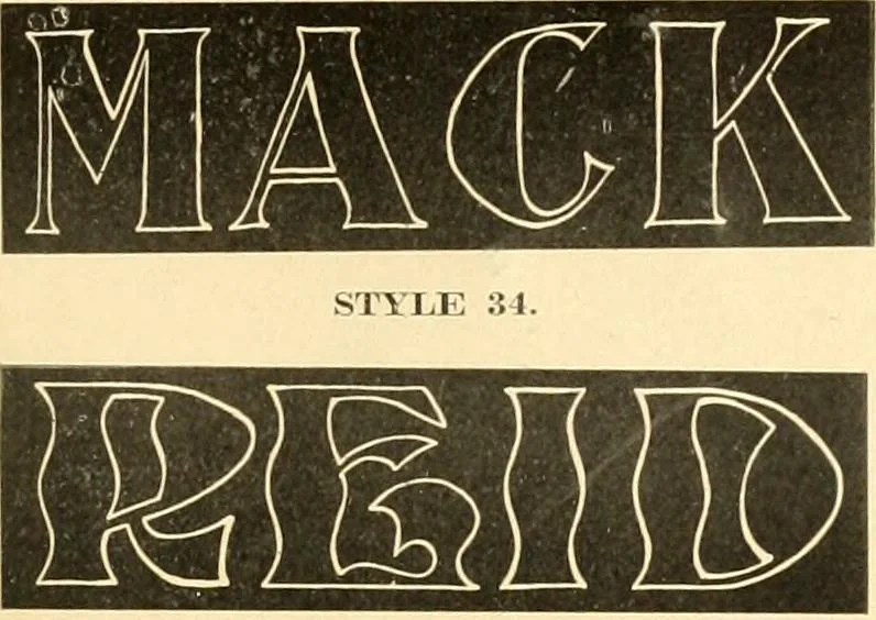 An illustration from Modern show card lettering, designs and advertising phases;, 1906, leaf 108