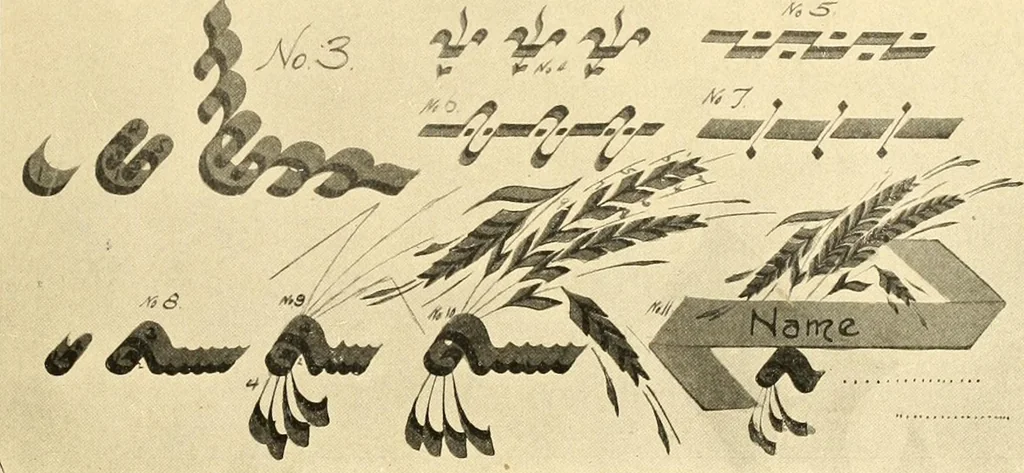 An illustration from Modern show card lettering, designs and advertising phases;, 1906, leaf 18