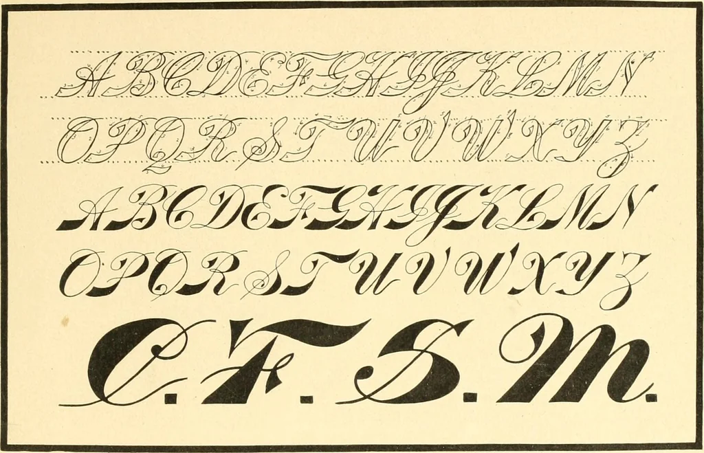An illustration from Modern show card lettering, designs and advertising phases;, 1906, leaf 54