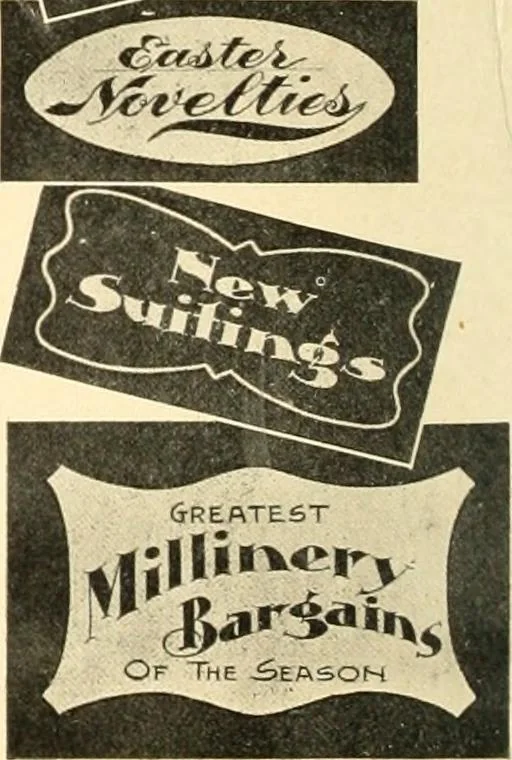 An illustration from Modern show card lettering, designs and advertising phases;, 1906, leaf 59