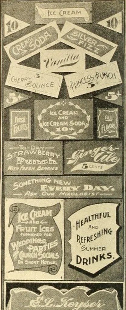 An illustration from Modern show card lettering, designs and advertising phases;, 1906, leaf 61
