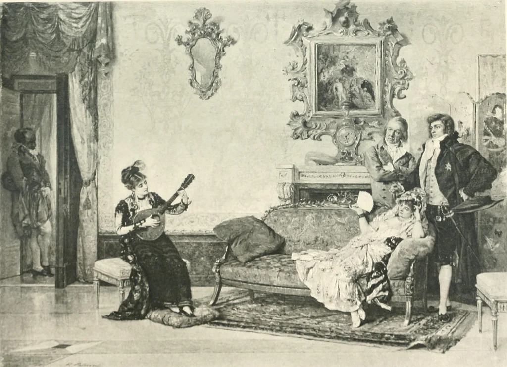 An illustration from Modern Spanish painting; being a review of some of the chief painters and paintings of the Spanish school since the time of Goya, 1908, leaf 144