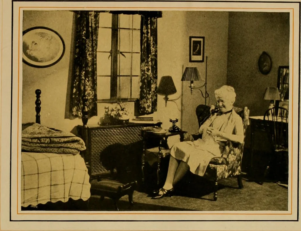 An illustration from Modern telephone service for the home., 1920, leaf 14