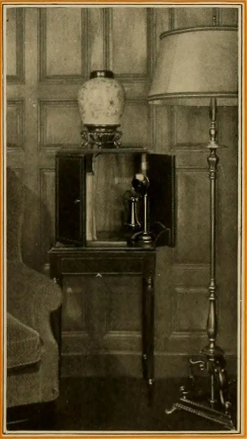 An illustration from Modern telephone service for the home., 1920, leaf 16