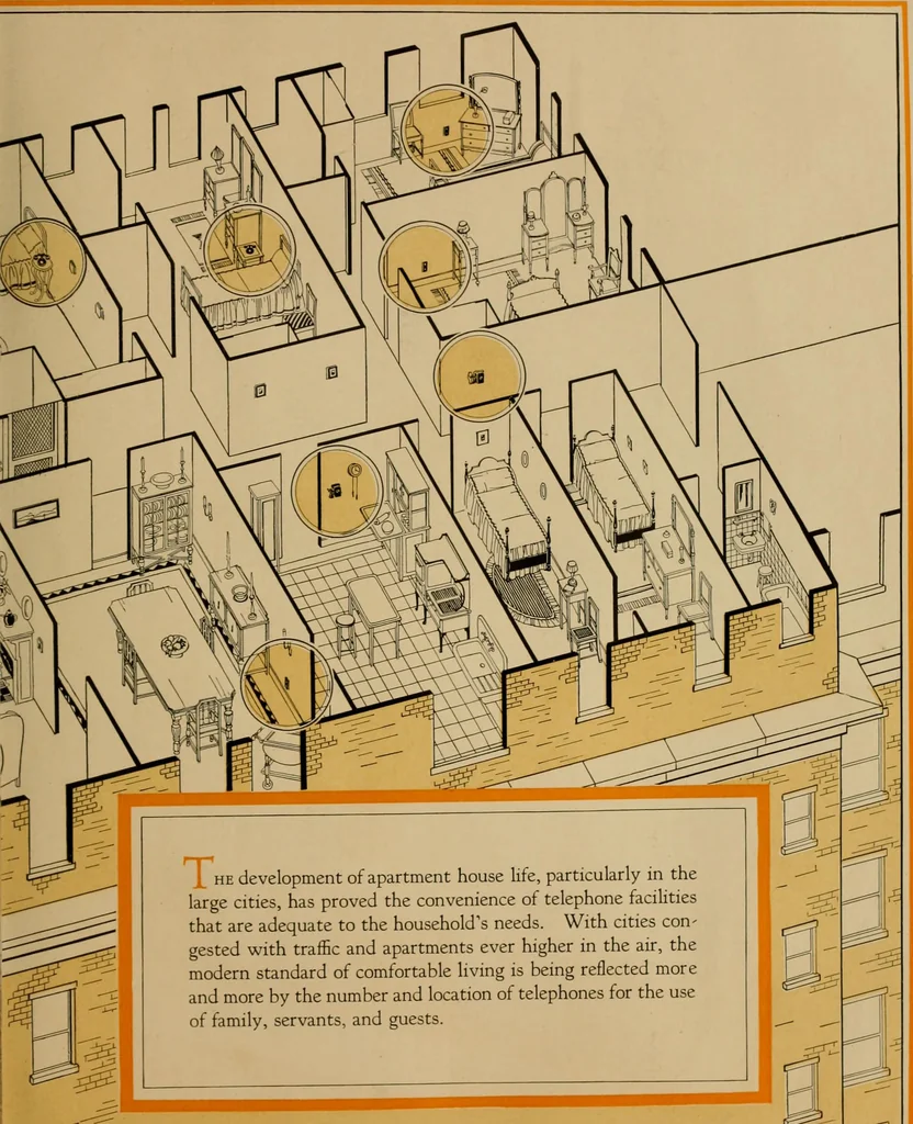 An illustration from Modern telephone service for the home., 1920, leaf 18