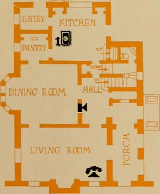 An illustration from Modern telephone service for the home., 1920, leaf 28