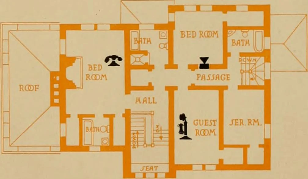An illustration from Modern telephone service for the home., 1920, leaf 30