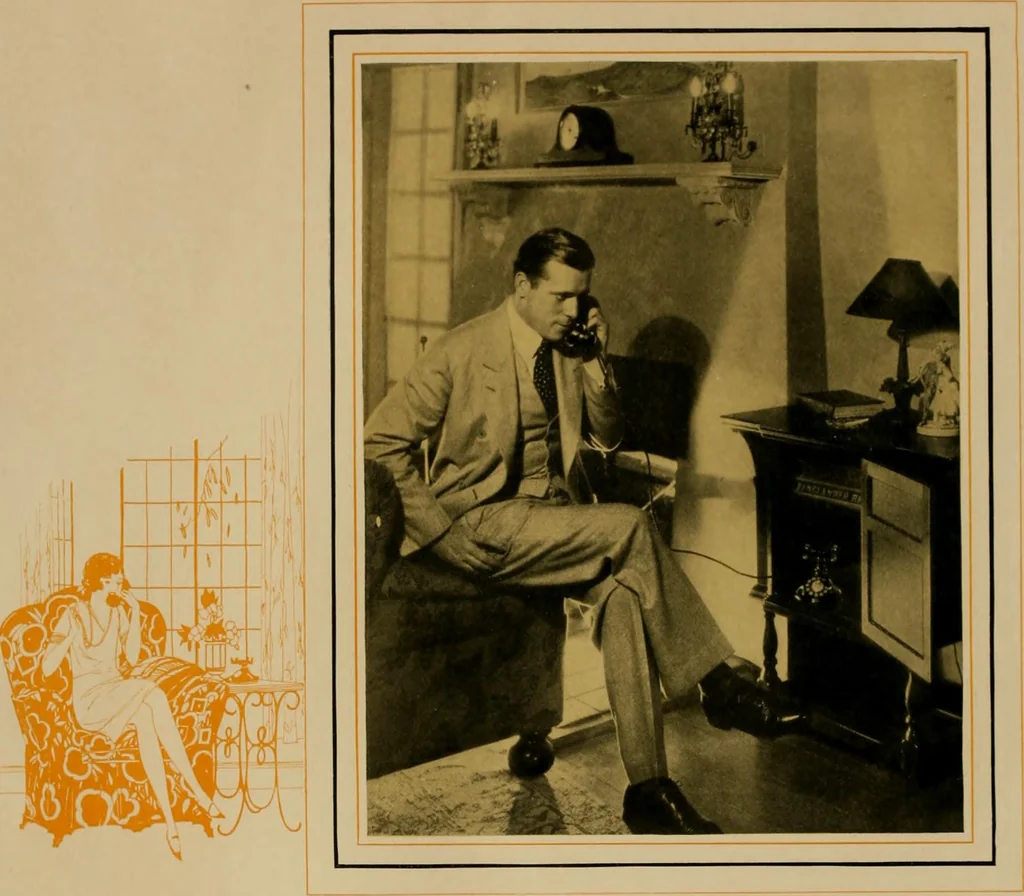 An illustration from Modern telephone service for the home., 1920, leaf 7