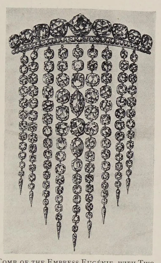 An illustration from Modes & manners ornaments: lace, fans, gloves, walking-sticks, parasols, jewelry and trinkets, 1929, leaf 307
