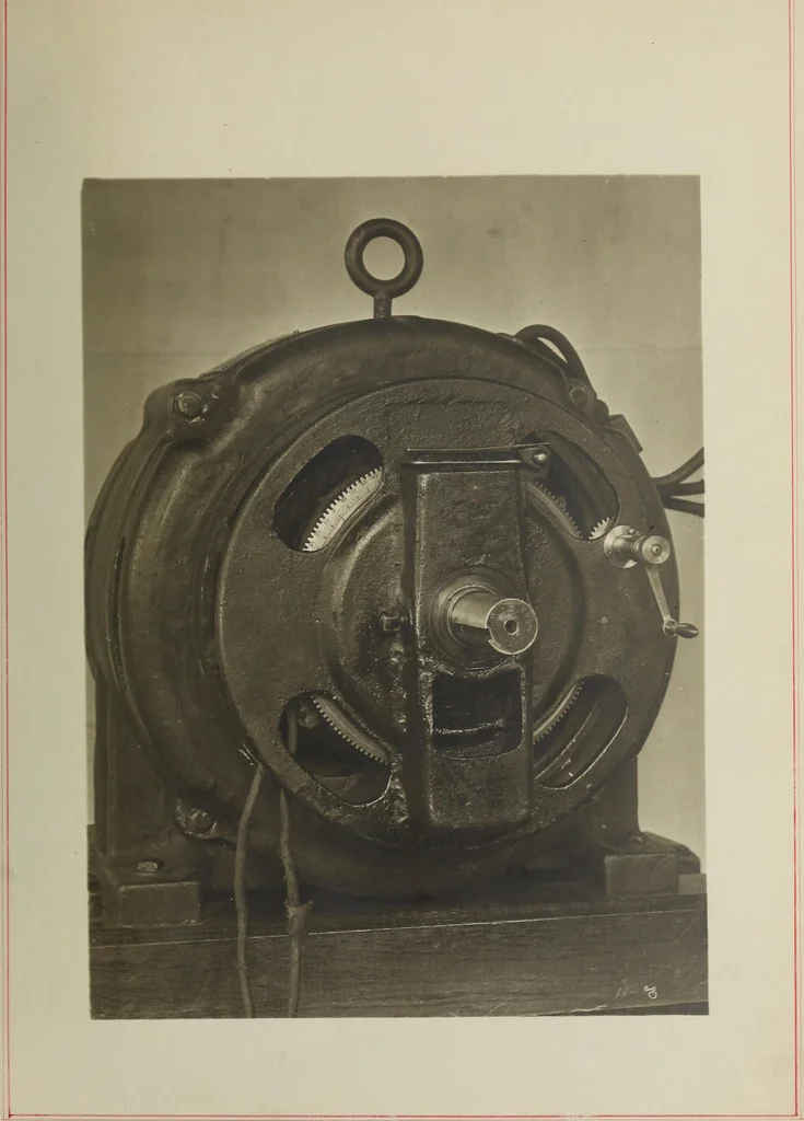An illustration from Modification of a commutator motor and its operation as a repulsion motor, 1909, leaf 16