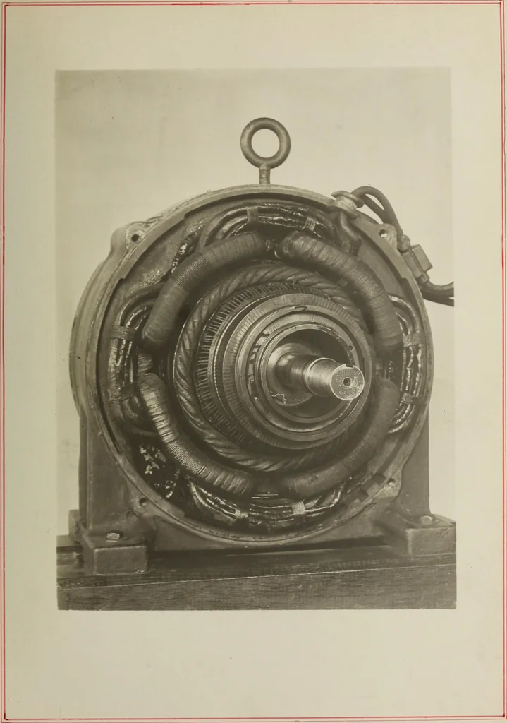 An illustration from Modification of a commutator motor and its operation as a repulsion motor, 1909, leaf 24