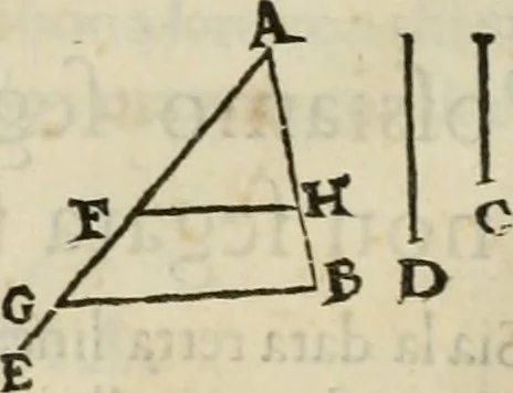 An illustration from Modo del dividere l'allvvioni da qvello di Bartolo, et de gli agrimensori diverso. Mostrato con ragioni mathematiche & con pratica, 1579, leaf 115