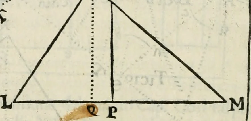 An illustration from Modo del dividere l'allvvioni da qvello di Bartolo, et de gli agrimensori diverso. Mostrato con ragioni mathematiche & con pratica, 1579, leaf 159