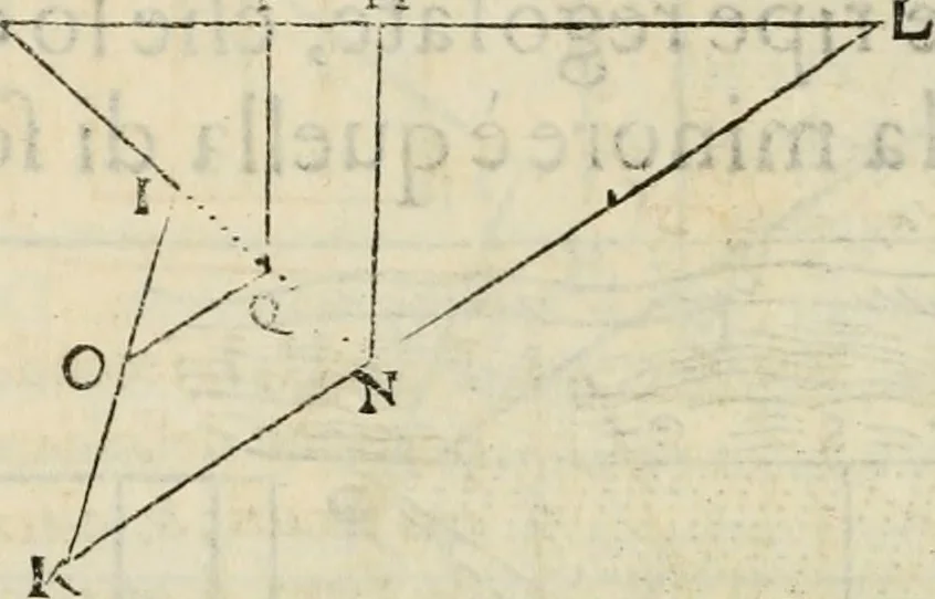An illustration from Modo del dividere l'allvvioni da qvello di Bartolo, et de gli agrimensori diverso. Mostrato con ragioni mathematiche & con pratica, 1579, leaf 191