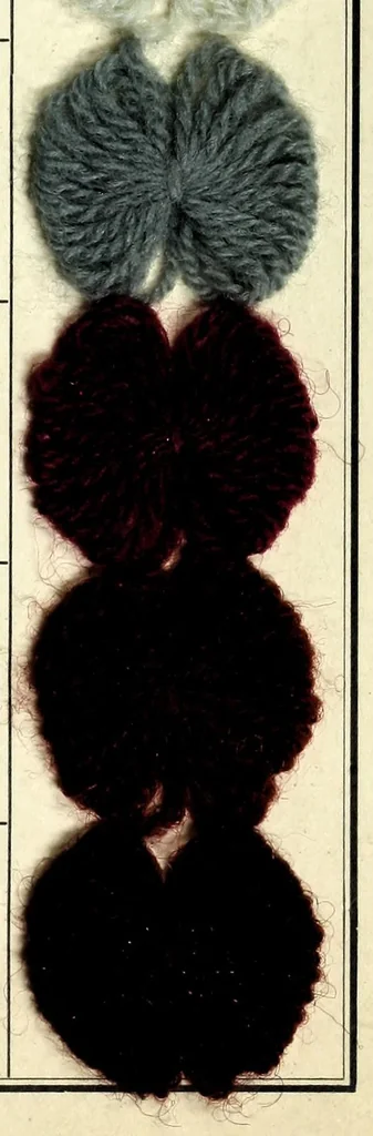 An illustration from Möglichst lichtechte Nüancen auf Wollgarn : hergestellt mit sauerziehenden Farbstoffen, 1930, leaf 15