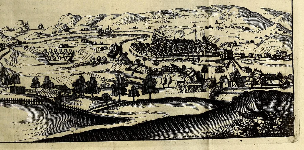 An illustration from Monarchia Hispanica ofte Een reys-beschryvinge, aller koninckrijken, vorstendommen, landen ende steden, door de gantsche werelt verspreyt, en onder der Spaenscher koningen gebiedt staende., 1659, leaf 179