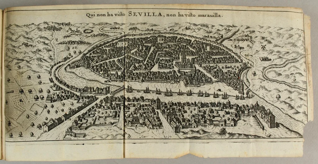 An illustration from Monarchia Hispanica ofte Een reys-beschryvinge, aller koninckrijken, vorstendommen, landen ende steden, door de gantsche werelt verspreyt, en onder der Spaenscher koningen gebiedt staende., 1659, leaf 349