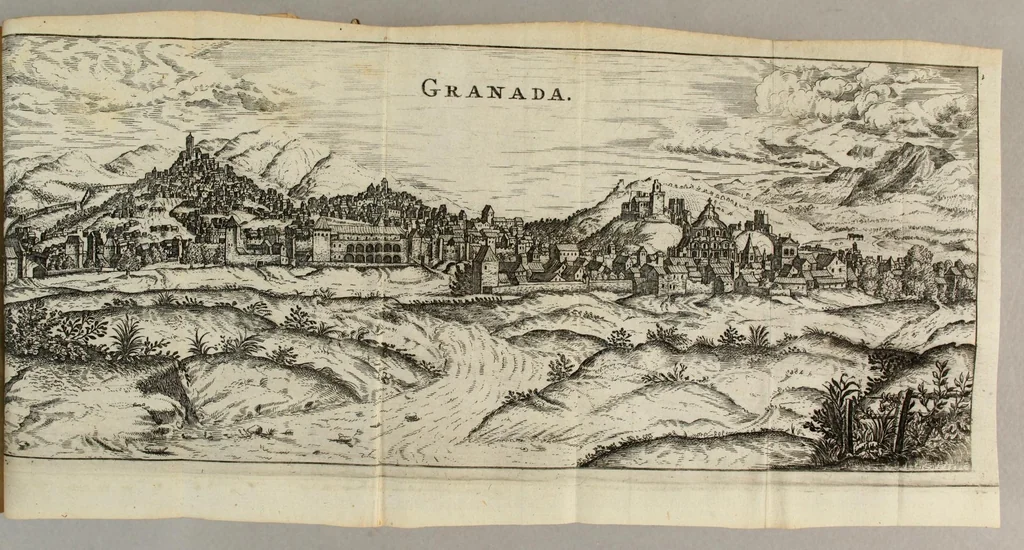 An illustration from Monarchia Hispanica ofte Een reys-beschryvinge, aller koninckrijken, vorstendommen, landen ende steden, door de gantsche werelt verspreyt, en onder der Spaenscher koningen gebiedt staende., 1659, leaf 369